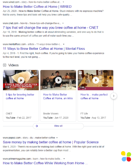 google search for affiliate article