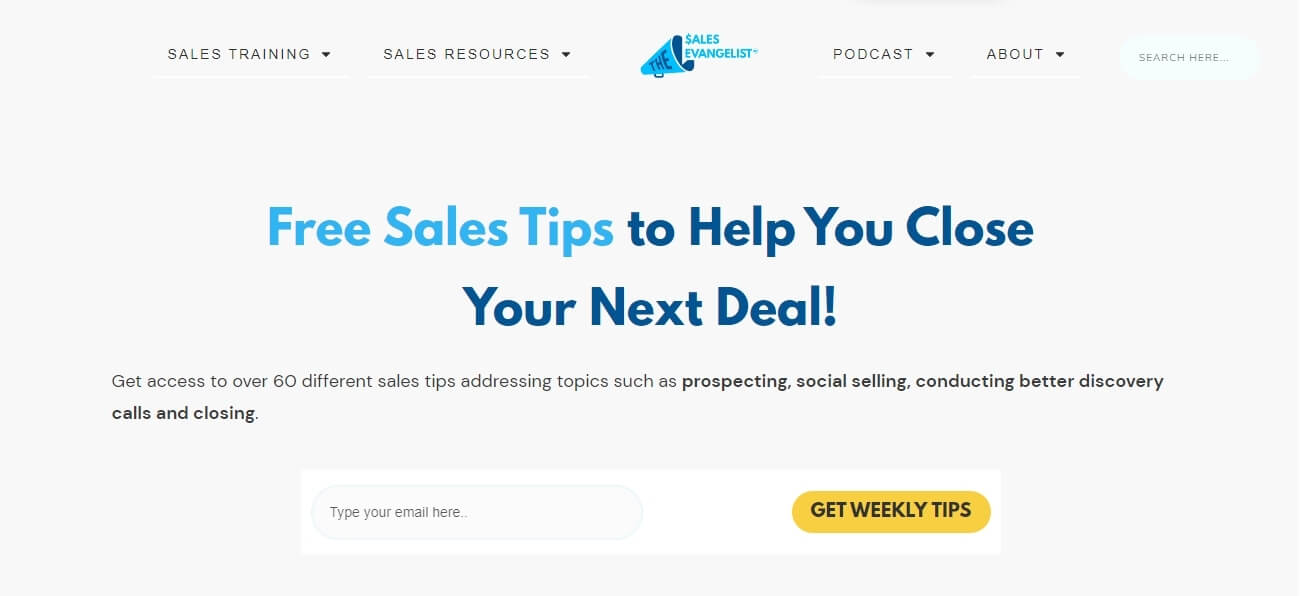 Free Sales Tips