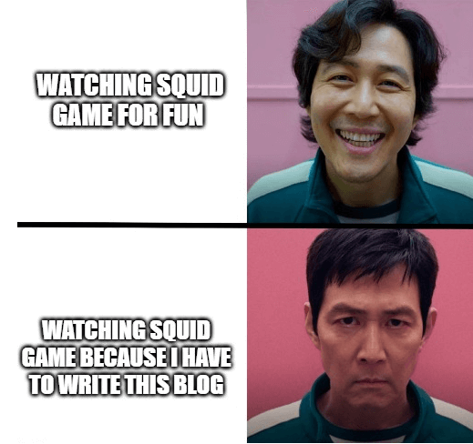 A Squid Game meme.